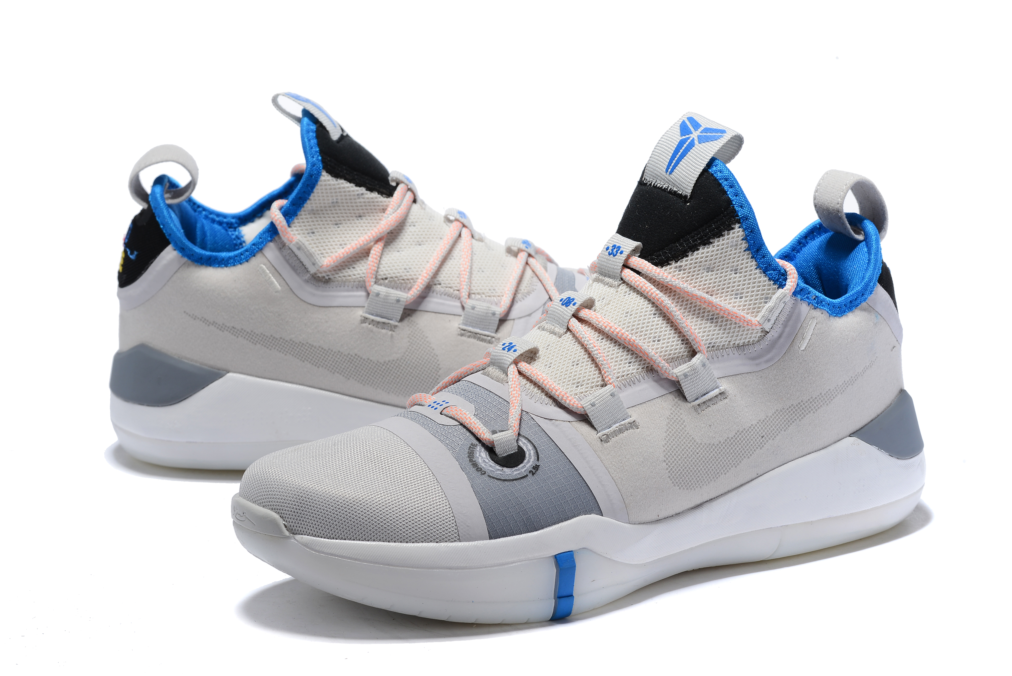 Men Nike Kobe A.D EP Grey Blue Basketball Shoes